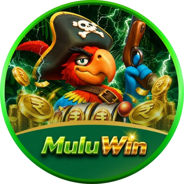 MuluWin parrot mascot with rupee coins